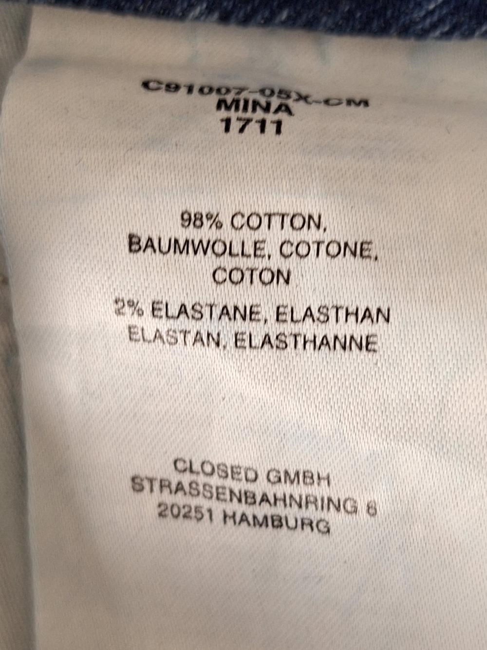 Closed Women's Mina Medium Wash Fray Hem Wide Leg Italian Denim Jeans Size 25 - Picture 11 of 13